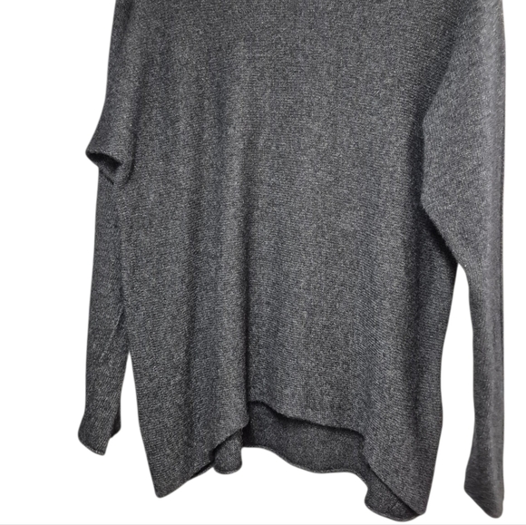 Bianco & Blu Gray Long Sleeve Sweater Merino Wool Cashmere Women's Size Large - Picture 4 of 12